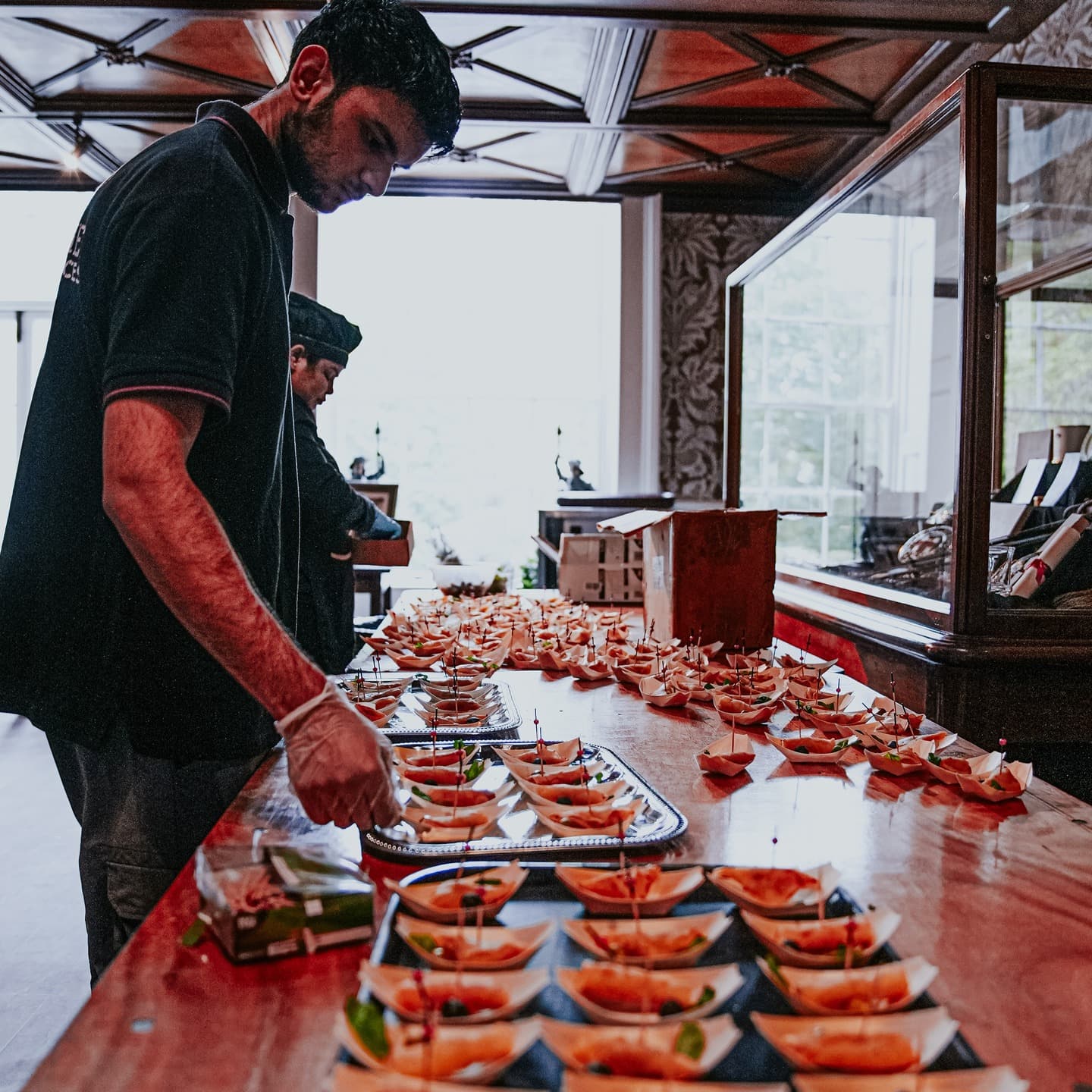 Royal Lahori Chef preparing drinks and starters for an event